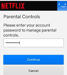 Set up parental controls in Netflix app android
