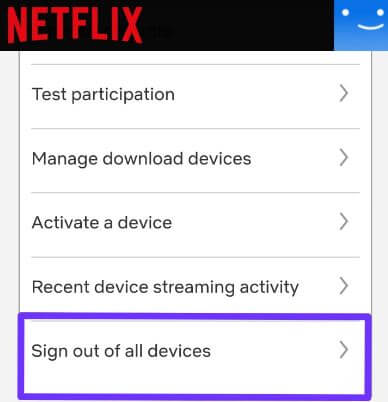 Sign out of Netflix on Android phone