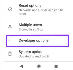 Hide developer options in Android 9 Pie devices