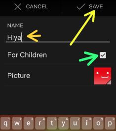 How to create Netflix profile for children