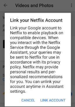 How to link Netflix profile to Google home