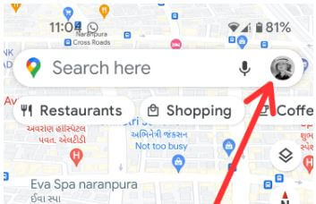 Profile icon on your Google Map Android