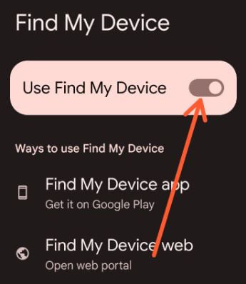 Use Google Find my device app on Android