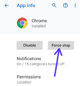 How to force stop apps on Android 9 Pie