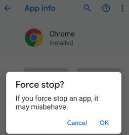 How to force stop apps on Android 9