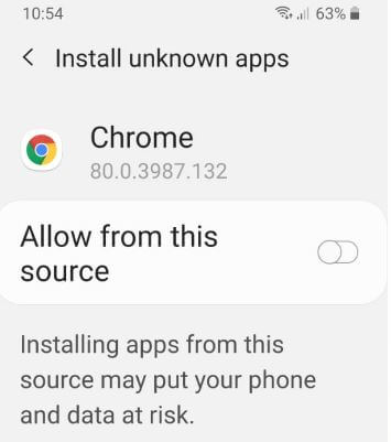 Enable Unknown Sources on Samsung Galaxy S9 and S9 Plus One UI 2.0