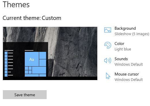 How to change theme in Windows 10