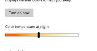 Turn on Night light in Windows 10 PC