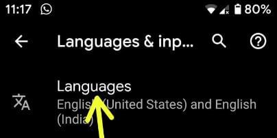Alterar o idioma padrão no telefone Android