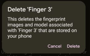 Delete Fingerprint on Google Pixel 6a, Pixel 5a 5G