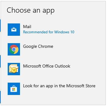 How to change default apps in Windows 10