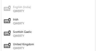 How to change keyboard layout in Windows 10