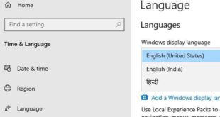 How to change language in Windows 10