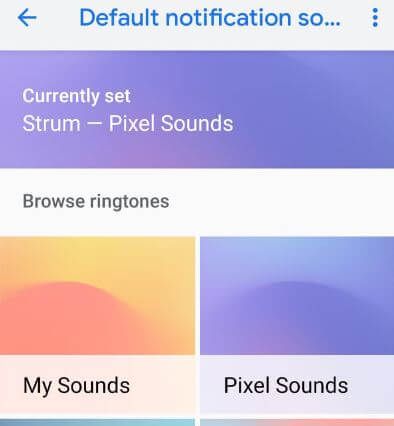 How to change notification sound Pixel 3