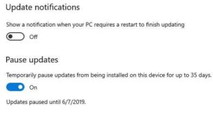 How to pause updates in Windows 10 PC
