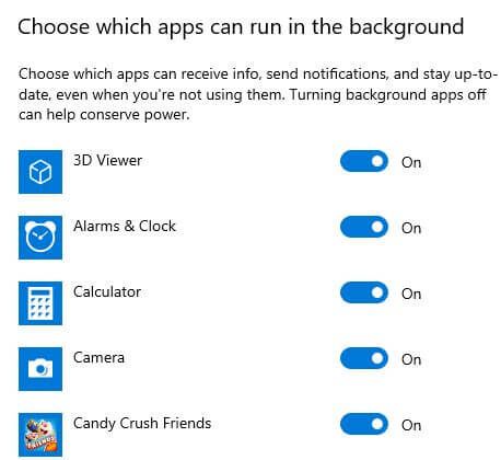 How to turn off app background in Windows 10