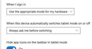 How to use tablet mode in Windows 10
