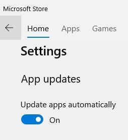 Manually update apps on Windows 10