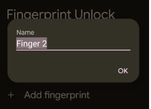Rename Fingerprint on Google Pixel 6a, Pixel 5a 5G