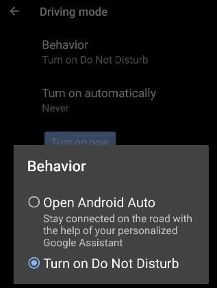 Turn on Do not disturb mode in Pixel 3a when you’re driving