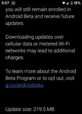 Install Android Q Beta 4 on Pixel 3