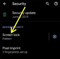 Use screen lock on Google Pixel 3a