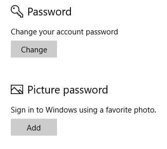 Windows picture password