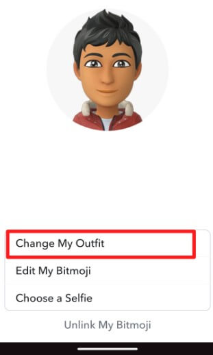 Change Bitmoji OutFits using Snapchat Android