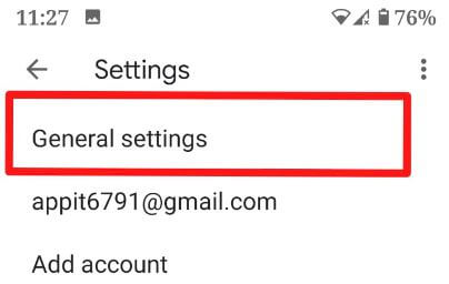 Delete the search history in Gmail for Android