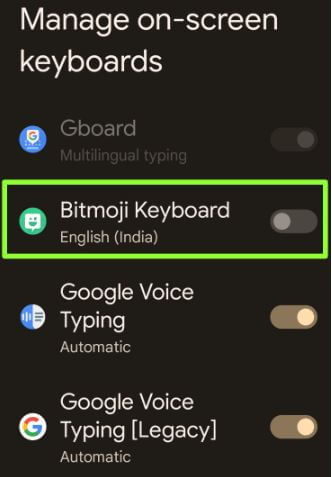 Enable Bitmoji on WhatsApp Android