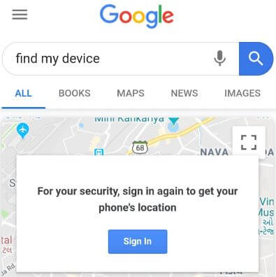 Find lost android phone