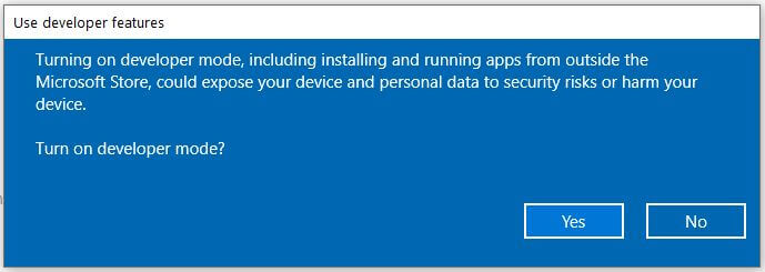 Como habilitar o modo de desenvolvedor do Windows 10