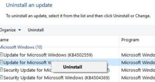 How to uninstall updates in Windows 10