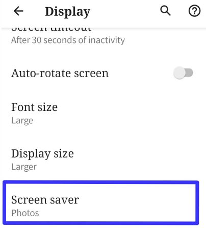 Pixel 2 screen saver change