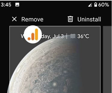 Remove app from home screen Pixel 3
