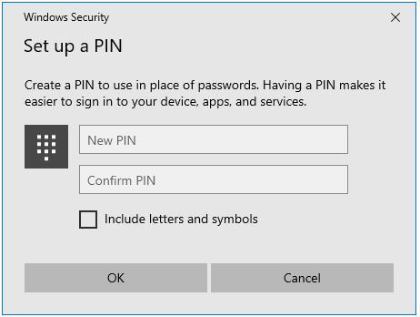 Reset forgotten PIN in Windows 10