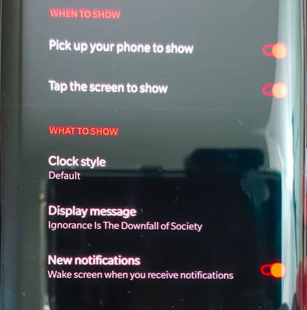 Turn on the Notifications Light on  OnePlus 7T