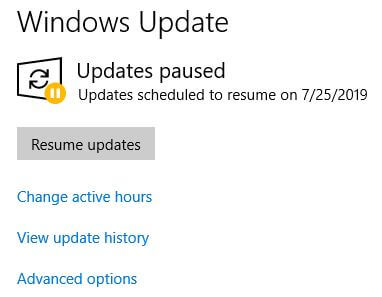 Uninstall latest feature updates on Windows 10