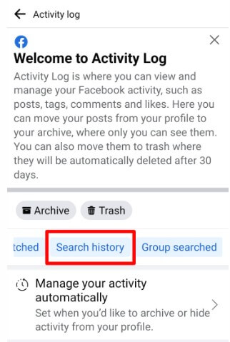 Delete History from Facebook