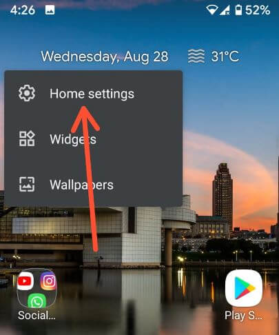 Hide lock screen content using home settings android 10