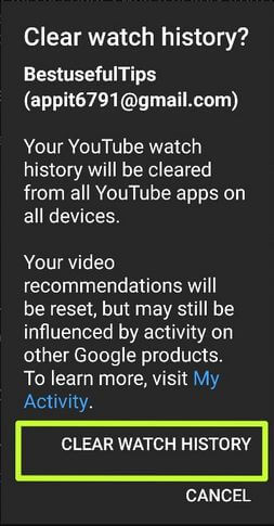 How to Clear YouTube Watch History on Android Device