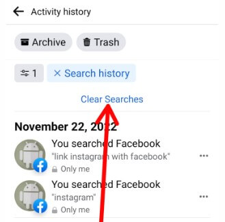 How to Delete History from Facebook Android