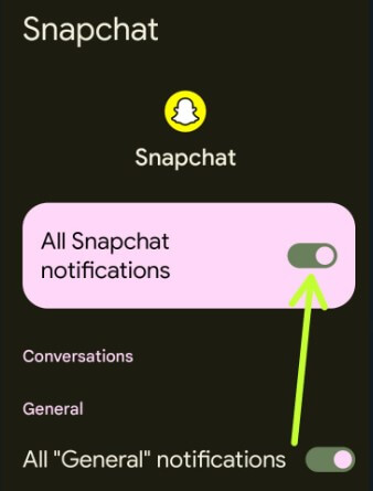 How to Turn Off Snapchat Notifications Android using Phone Settings