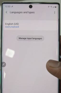 How to change keyboard language on galaxy Note 10 plus