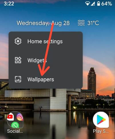 How to change lock screen android 10 wallpaper