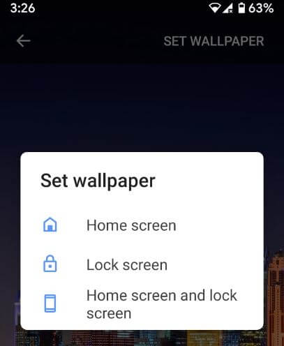 How to change lock screen wallpaper Android 10