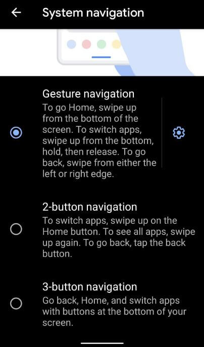 How to enable full screen gestures in Android 10