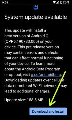 How to install android Q Beta 6 on Pixel 2 XL