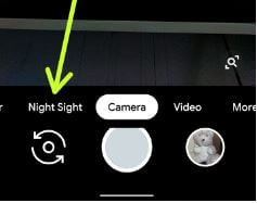Night Sight in main camera UI in Android Q Beta 6