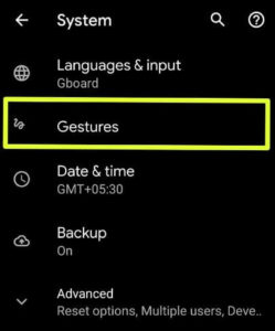 How to enable and use Gestures in Android 10 device